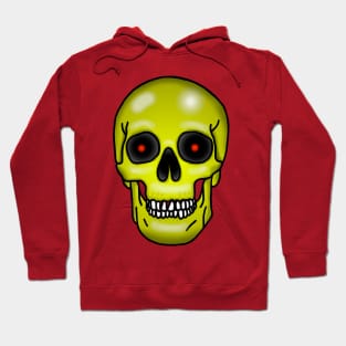 Skull, jaundice yellow, no background Hoodie